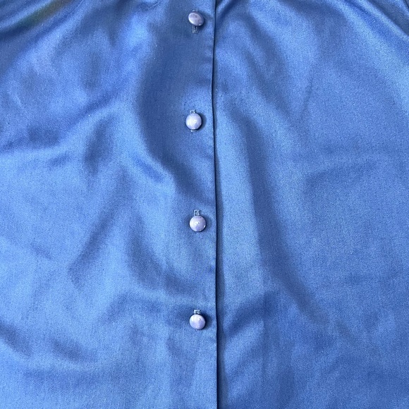 Vintage Koret Blue Button Down MIDI skirt - Picture 2 of 7